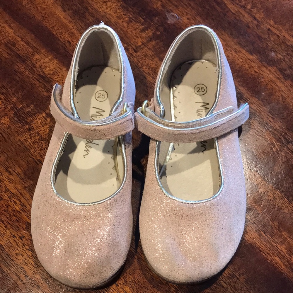 Mini Boden pink sparkle toddler shoes size 25 (toddler 9)